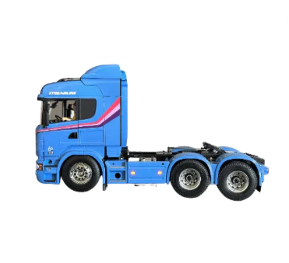 Miniatura Realista de Controle Remoto Caminhão Scania S540 6X4 + Carreta de Brinde (QUEIMA DE ESTOQUE)